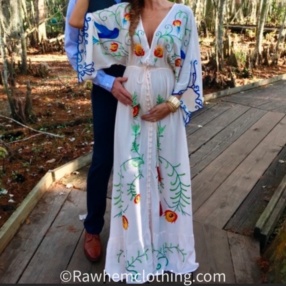 5⭐️Favorite Embroidered Maternity Gown